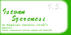 istvan szerencsi business card